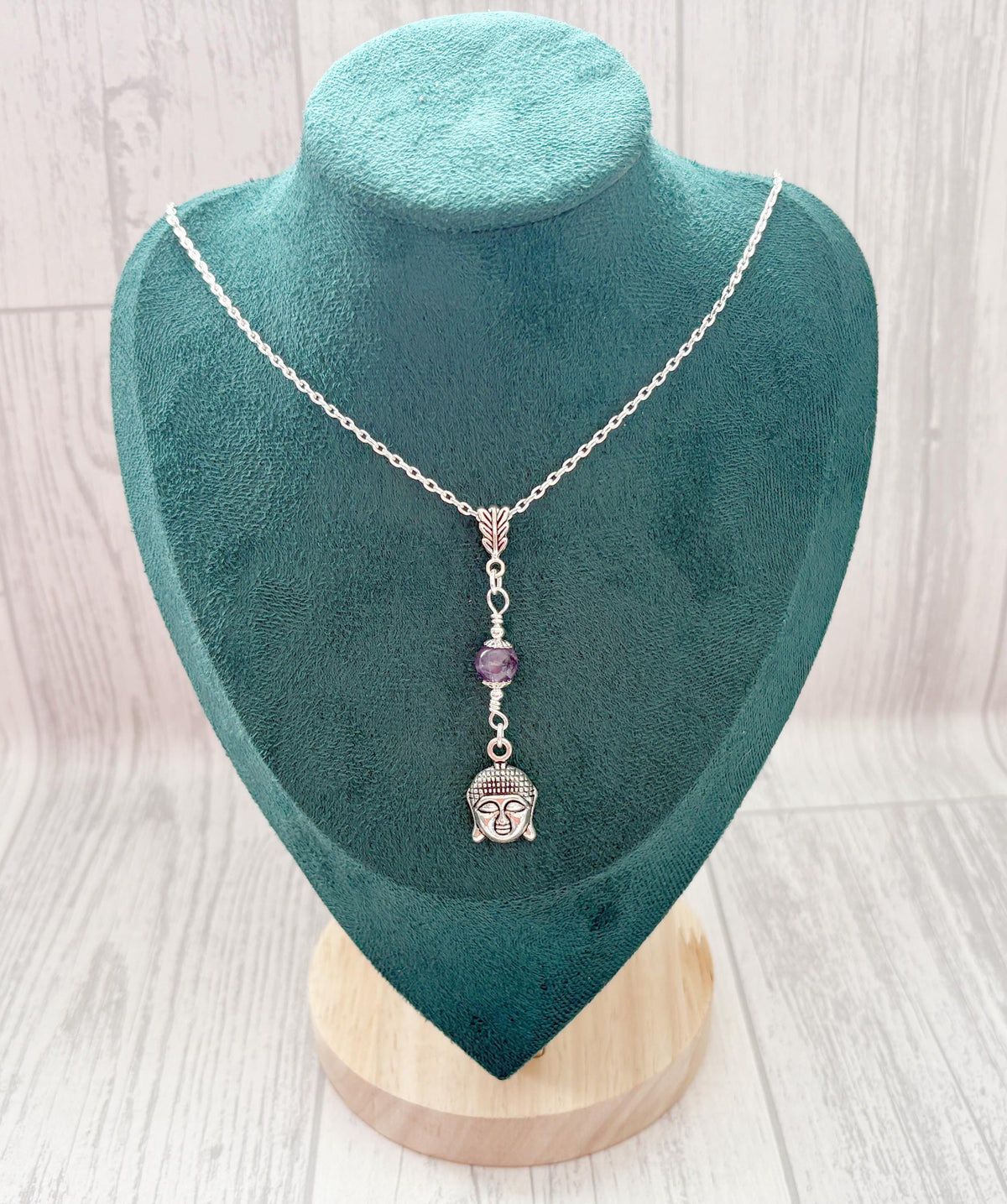 Sacred Spirit | Crystal Buddha Necklace | Silver Spiritual Gemstone Pendant