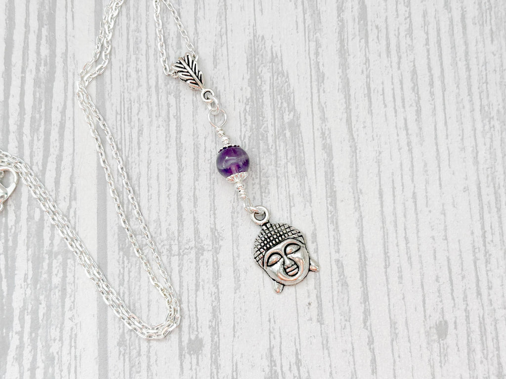 Sacred Spirit | Crystal Buddha Necklace | Silver Spiritual Gemstone Pendant