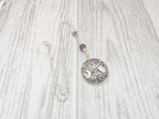 Dark Enchantments Crystal Triple Goddess Pendant | Silver Pentacle Wiccan Necklace