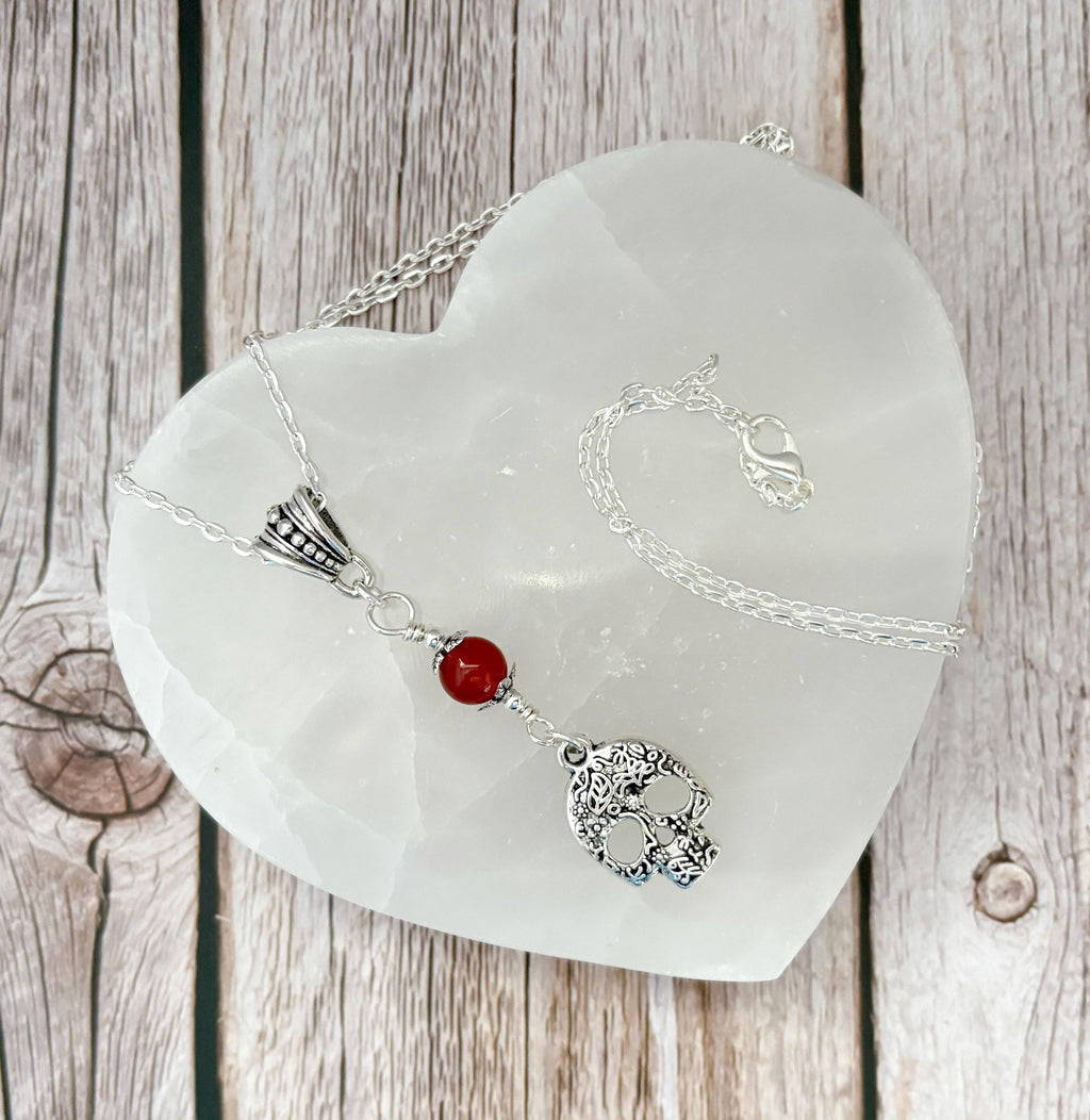Dark Enchantments Crystal Skull Necklace | Gothic Pendant