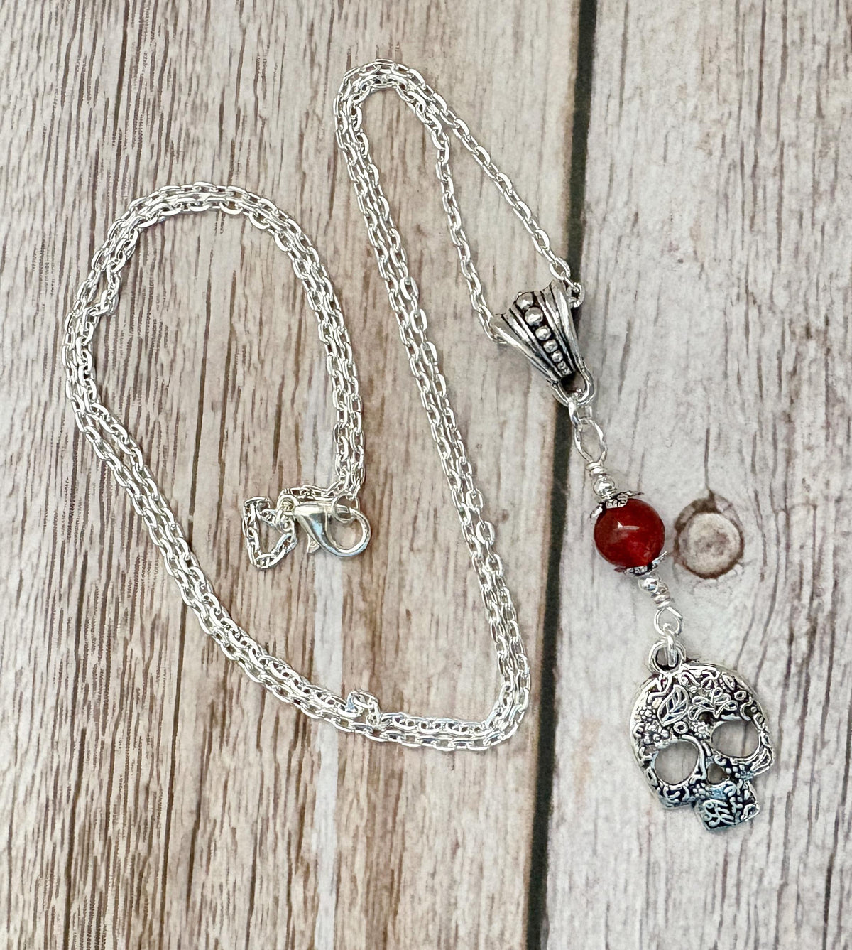 Dark Enchantments Crystal Skull Necklace | Gothic Pendant