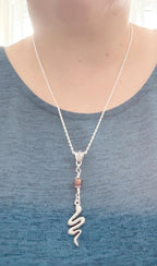 Dark Enchantments Crystal Snake Necklace | Gothic Serpent Pendant