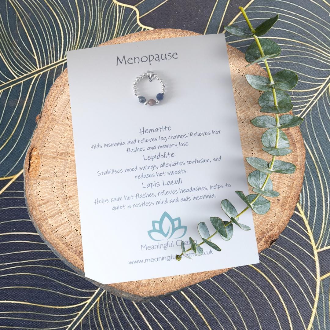 Sterling Silver Inner Calm Crystal Ring for the change | Balance, Grounding and Resilience Gifts