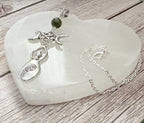 Goddess Rising Triple Goddess Necklace | Silver Crystal Pendant