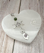 Goddess Rising Triple Goddess Necklace | Silver Crystal Pendant