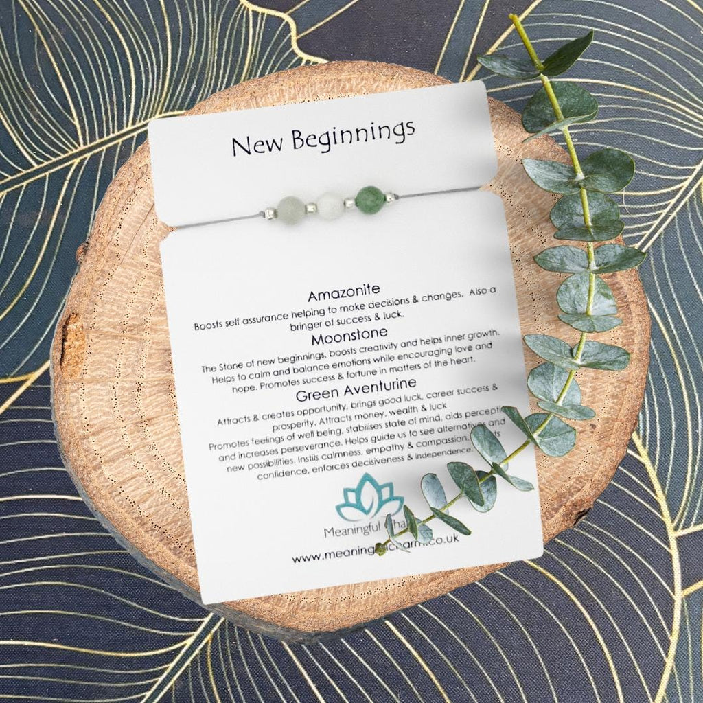 New Beginnings Crystal Bracelet | Adjustable Gemstone Gift