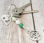 Personalised New Beginnings Crystal Keyring | Silver Charm Gift