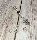Dark Enchantments Crystal Snake Necklace | Gothic Serpent Pendant