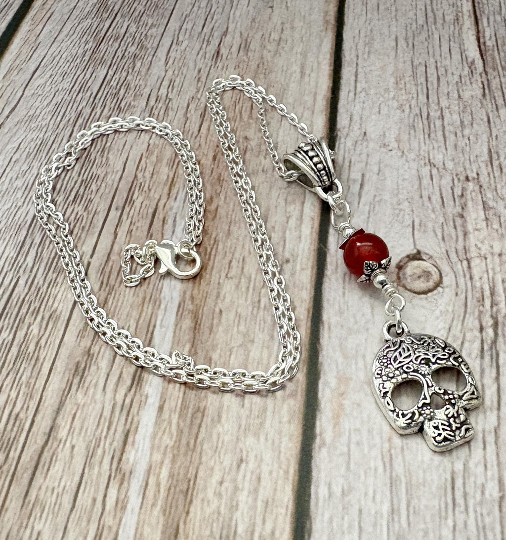 Dark Enchantments Crystal Skull Necklace | Gothic Pendant