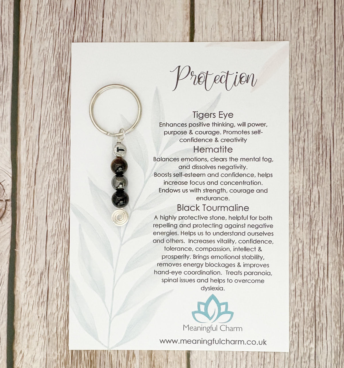 Soul Shield Keyring | Deflect Crystal Emotional Gifts | Strength Within