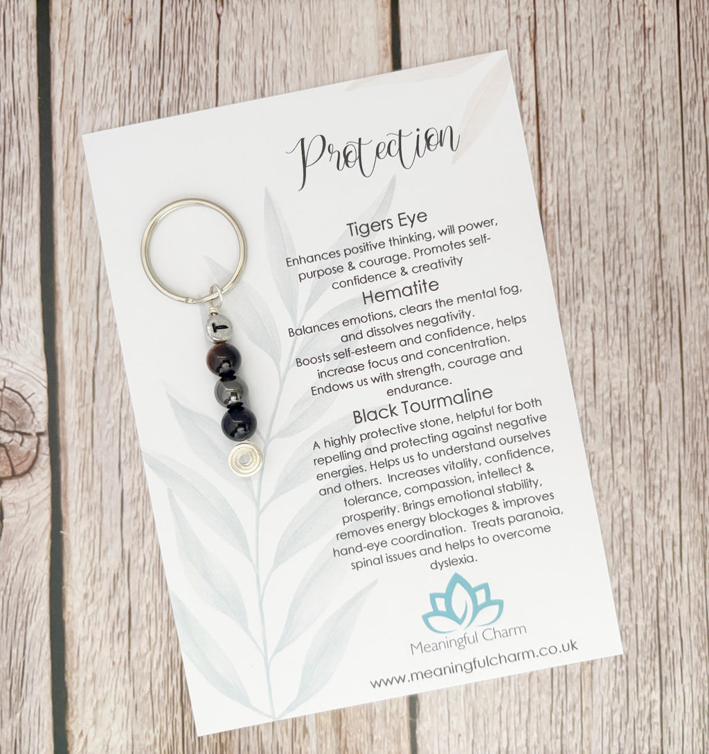 Soul Shield Keyring | Deflect Crystal Emotional Gifts | Strength Within
