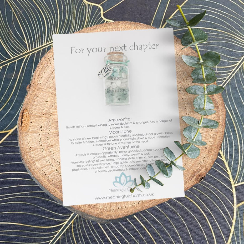 New Beginnings Crystal Bottle | Next Chapter Keepsake Gift