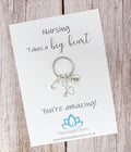 Nursing Keyring, Personalised Keyring, Initial Letter Keyring, Personalised, Nurse Gift, Care Giver, Nursing Card, Nurse Keyring, NHS Gift