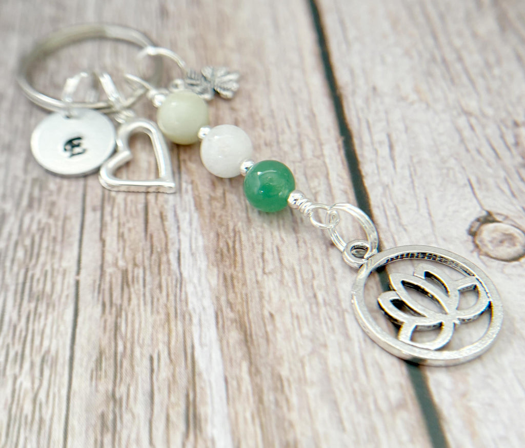 Personalised New Beginnings Crystal Keyring | Silver Charm Gift