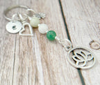 Personalised New Beginnings Crystal Keyring | Silver Charm Gift