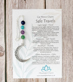 Safe Travels Rear View Mirror Charm | Crystal Car Charm Gift