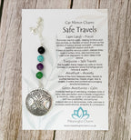 Safe Travels Rear View Mirror Charm | Crystal Car Charm Gift
