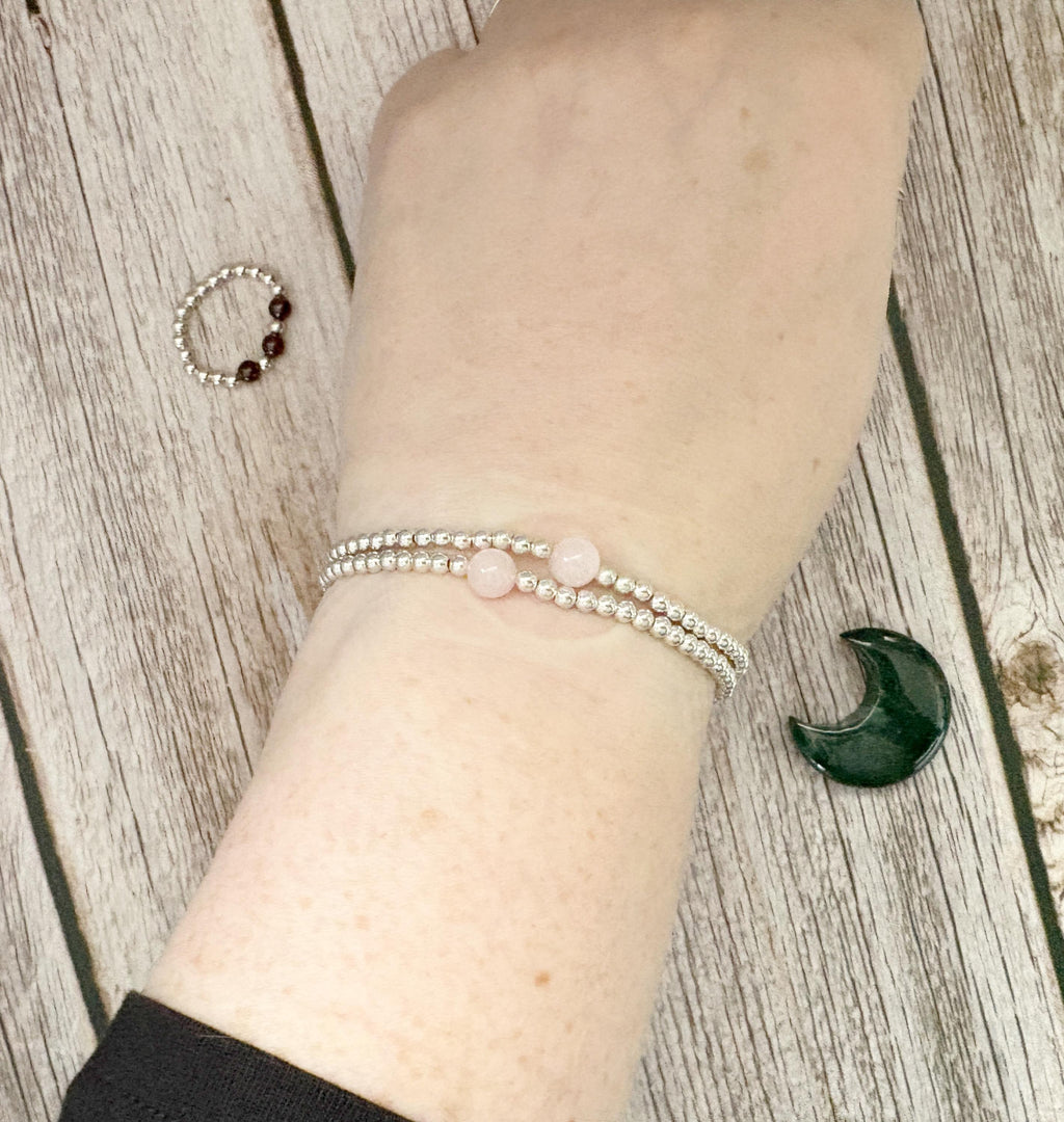 Growing Up Mother & Daughter Distance Crystal Bracelet Set