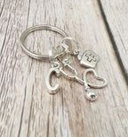 Nursing Keyring, Personalised Keyring, Initial Letter Keyring, Personalised, Nurse Gift, Care Giver, Nursing Card, Nurse Keyring, NHS Gift