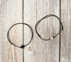 Couples His & Hers Matching Crystal Cord Bracelet Set