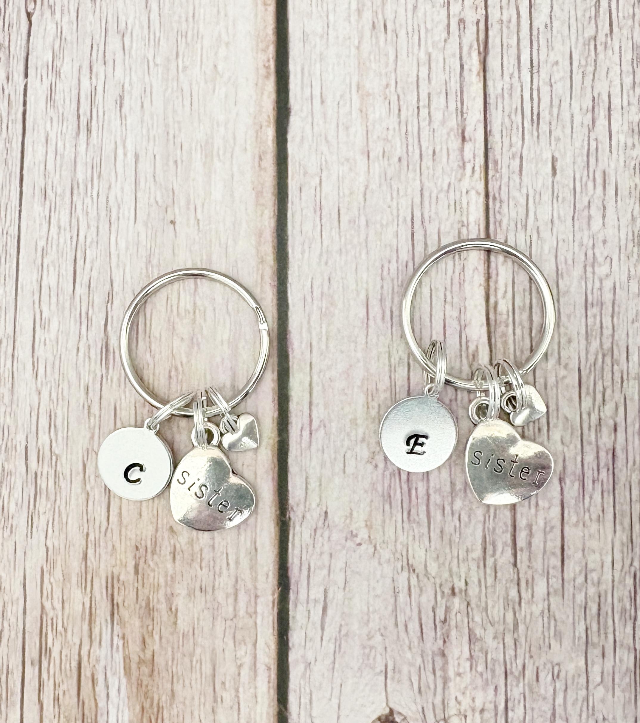 Personalised Sisters Matching Keyring Set, Unbreakable Sisterhood Bond