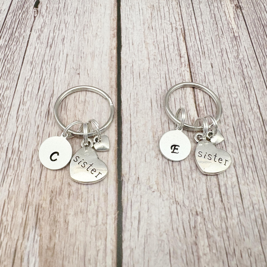 Personalised Sisters Matching Keyring Set, Unbreakable Sisterhood Bond