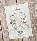 Personalised Sisters Matching Keyring Set, Unbreakable Sisterhood Bond