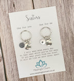 Personalised Sisters Matching Keyring Set, Unbreakable Sisterhood Bond