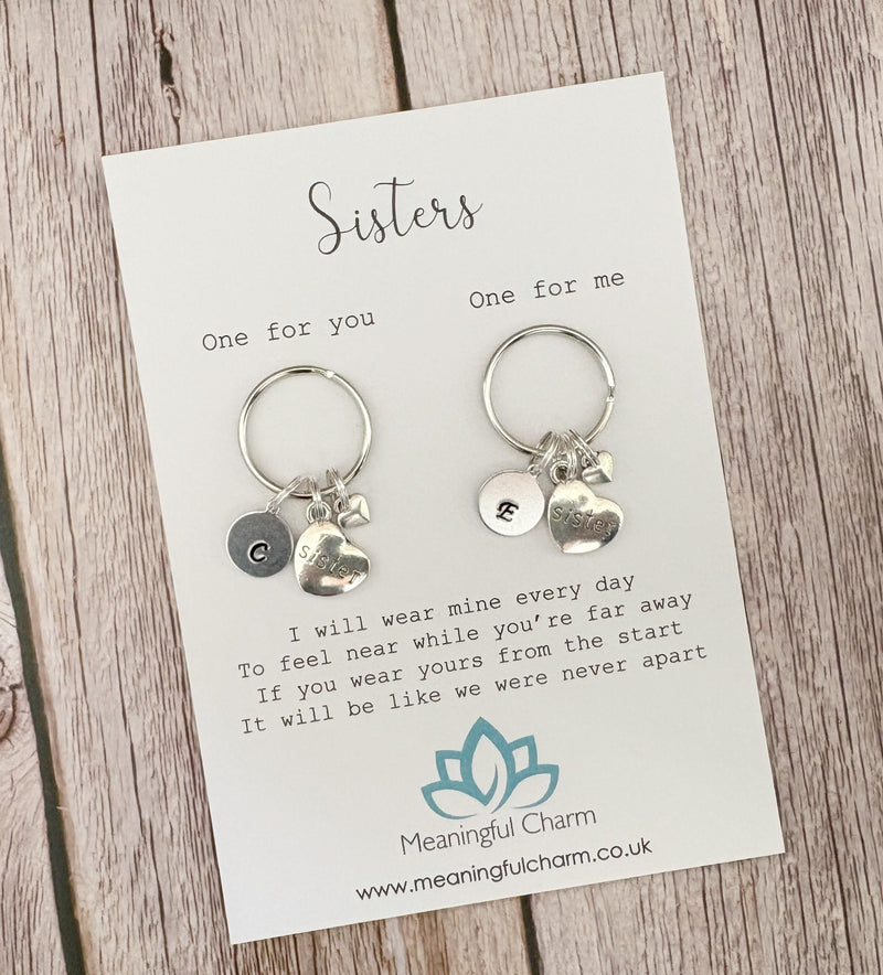 Personalised Sisters Matching Keyring Set, Unbreakable Sisterhood Bond