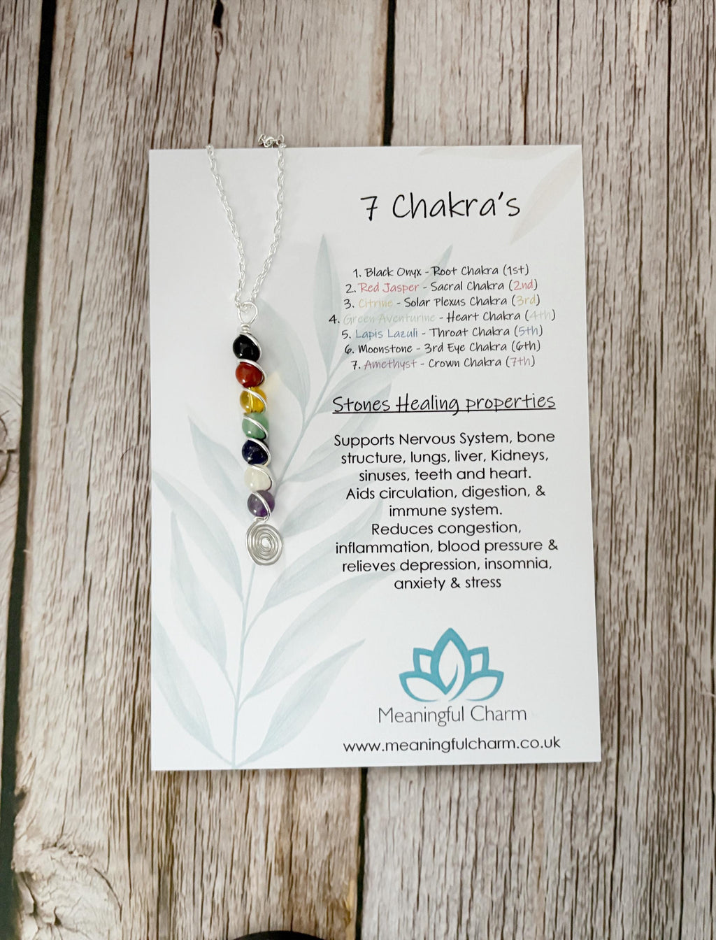 The Core of Seven Chakra Necklace | Spiritual Jewellery | Sacred Spirit