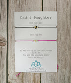 Dad and Daughter Bracelet Set | Matching Initial Adjustable Cord Bracelet Gift