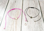Dad and Daughter Bracelet Set | Matching Initial Adjustable Cord Bracelet Gift