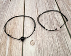Couples His & Hers Matching Crystal Cord Bracelet Set