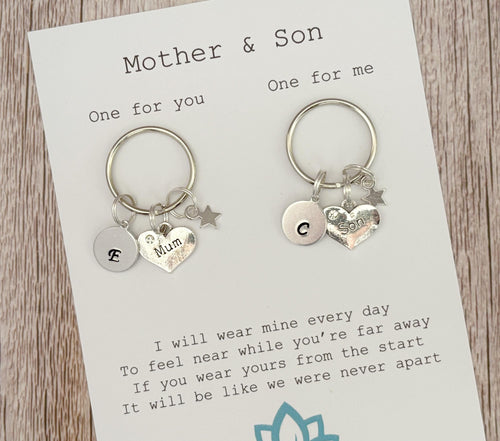 Mother and Son Matching Keyring Set, For My Mum
