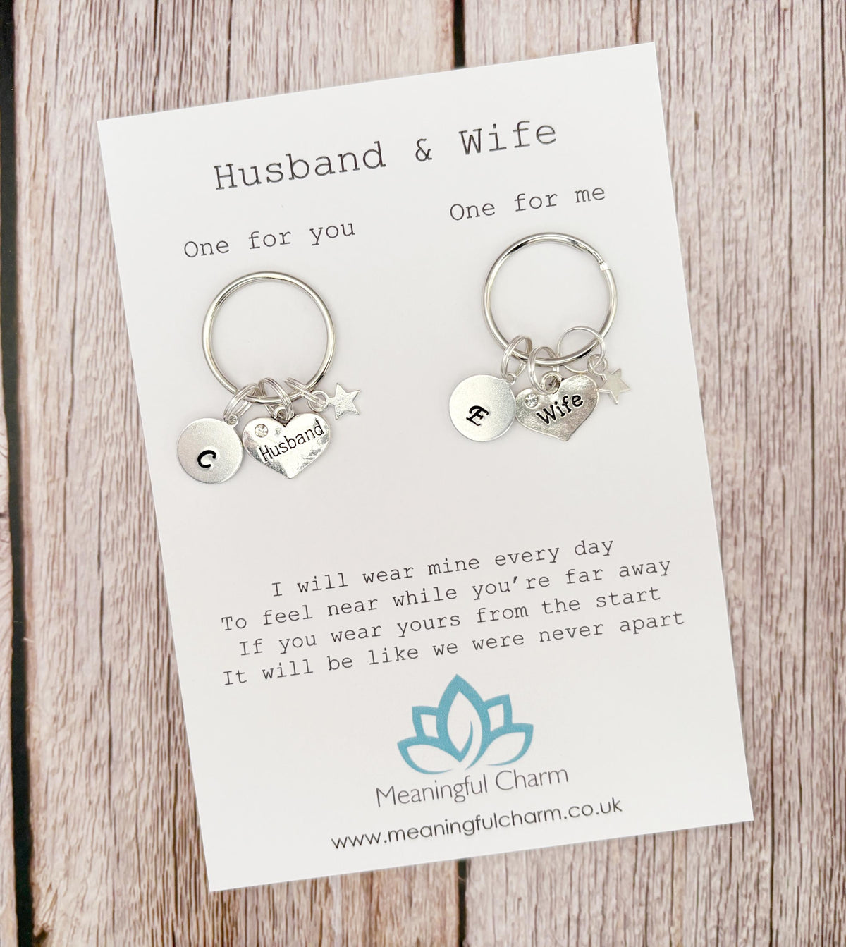 Husband & Wife Keyring Set | Matching Keepsake Gift