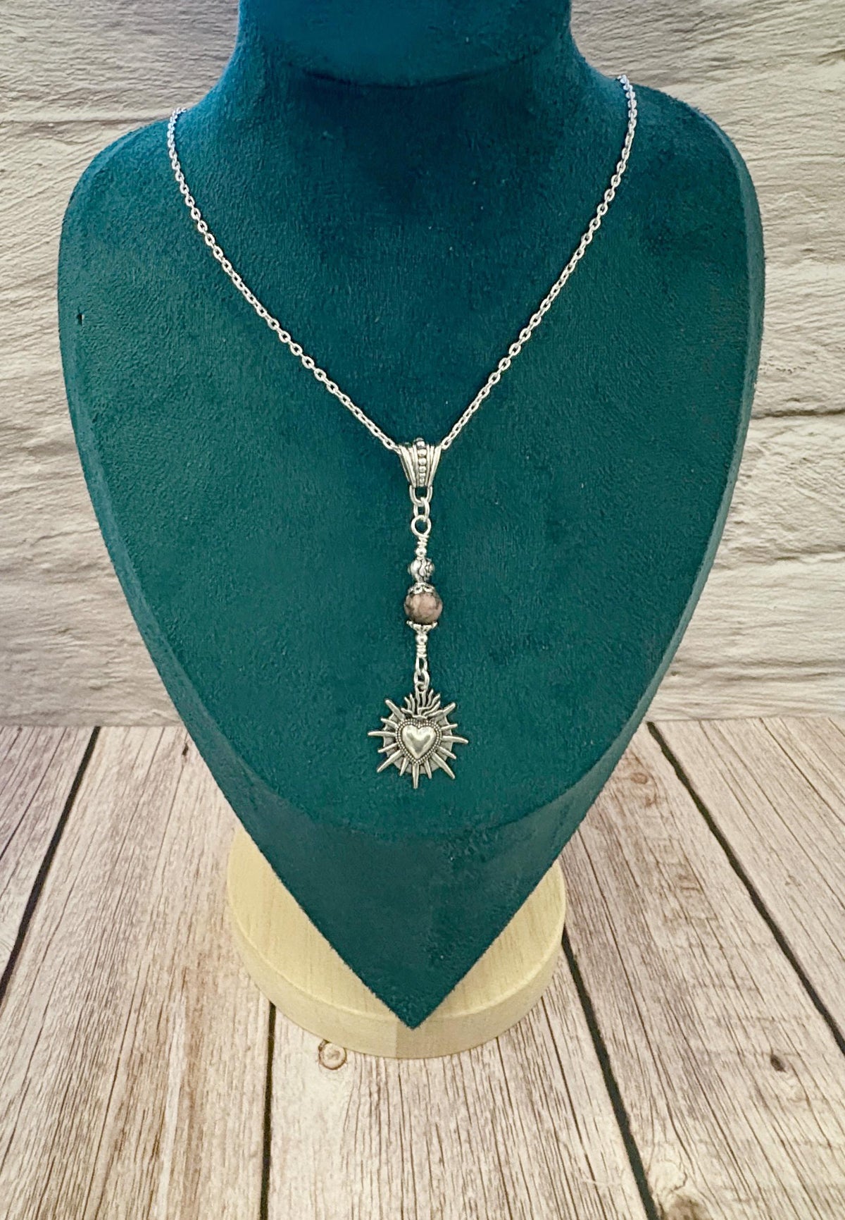 Dark Enchantments Crystal Barbed Wire Heart Necklace | Gothic Pendant