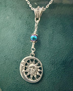 Written in the Stars | Crystal Moon & Sun Necklace | Silver Celestial Gemstone Pendant