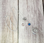 Written in the Stars | Crystal Moon & Sun Necklace | Silver Celestial Gemstone Pendant