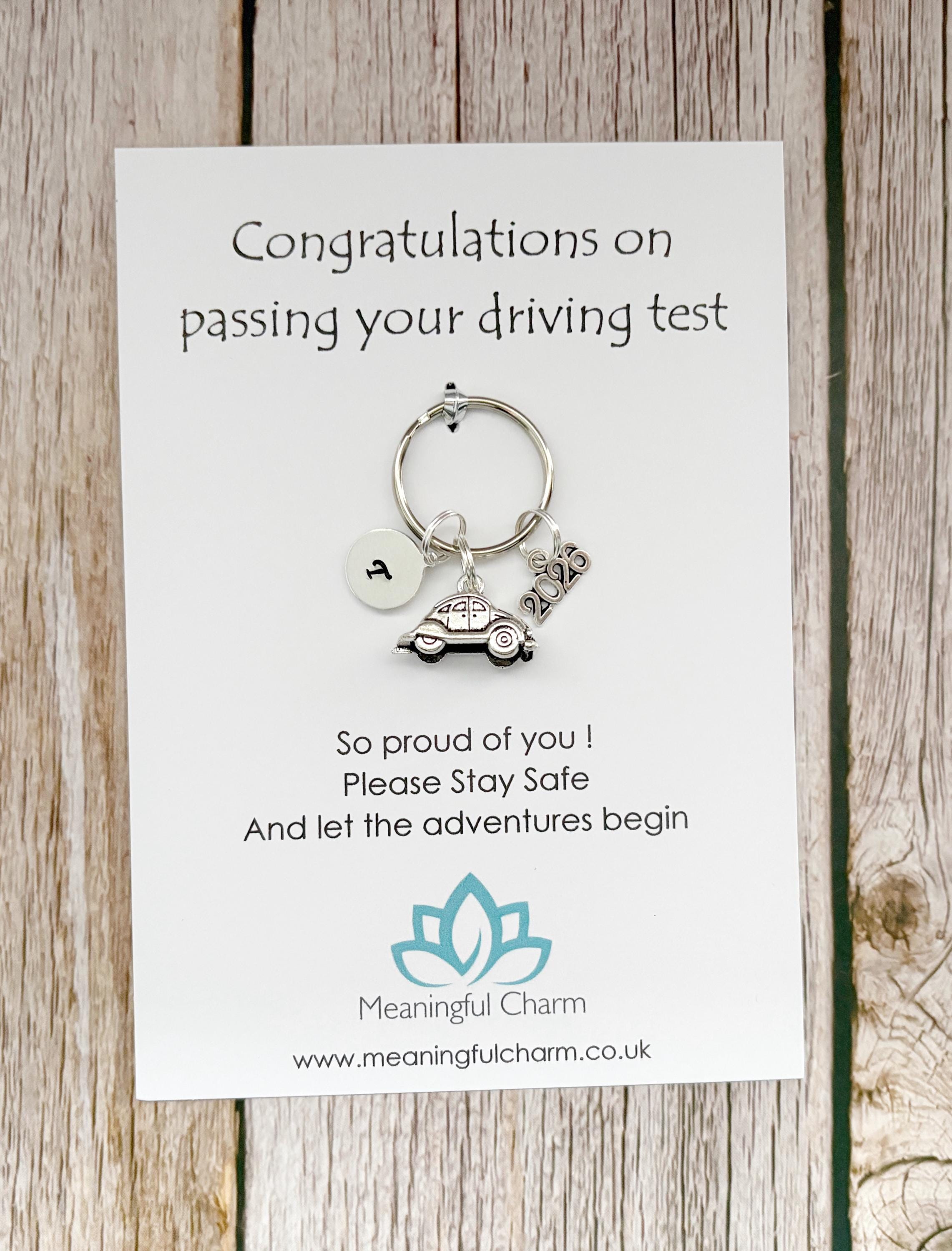 Personalised Passed Driving Test Keyring for Congratulations New Driver Gifts