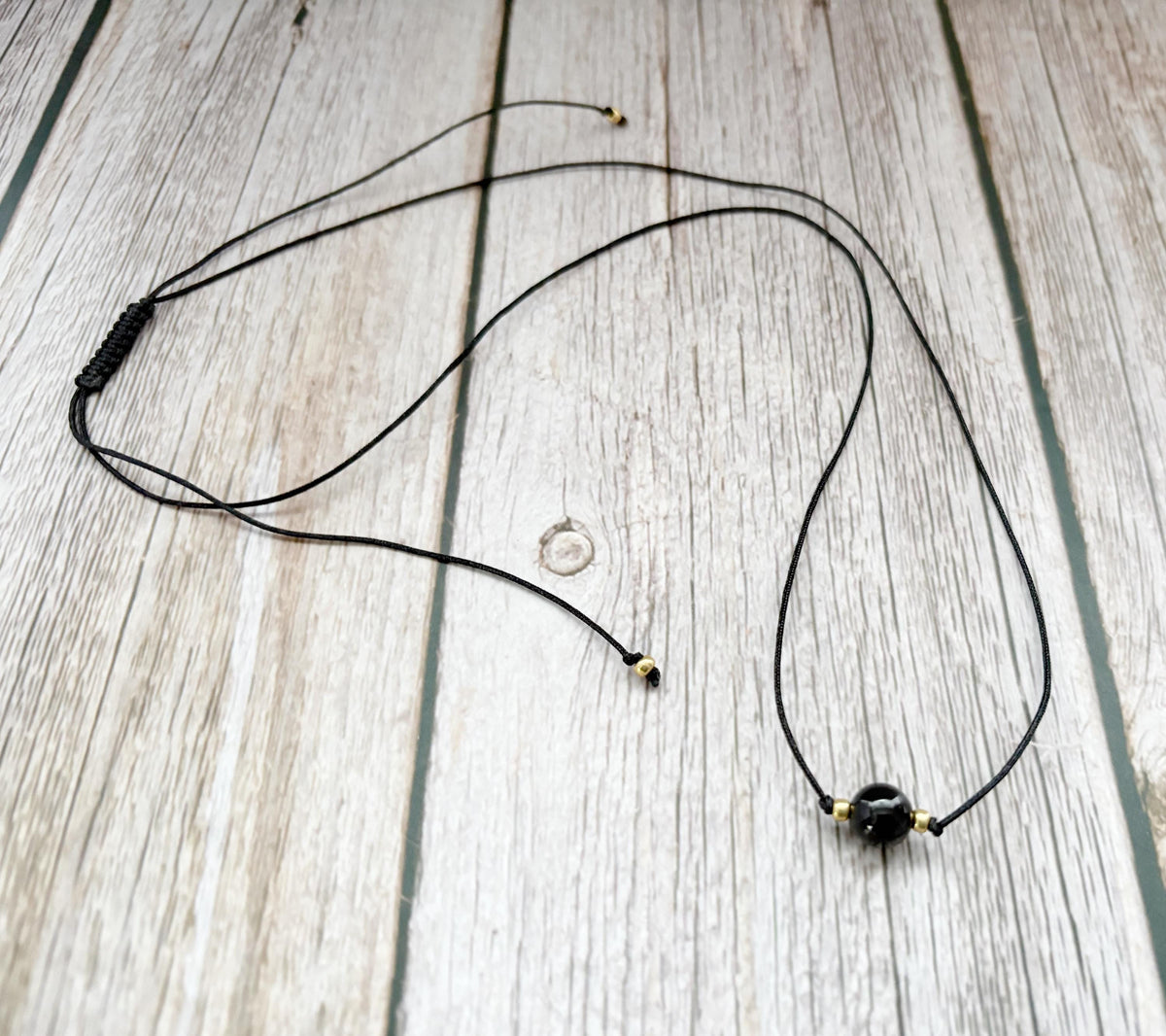 Soul Shield | Black Tourmaline Choker | Deflect Crystal Emotional Gifts | Strength Within