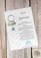 Personalised New Beginnings Crystal Keyring | Build Your Own Good Luck Gift