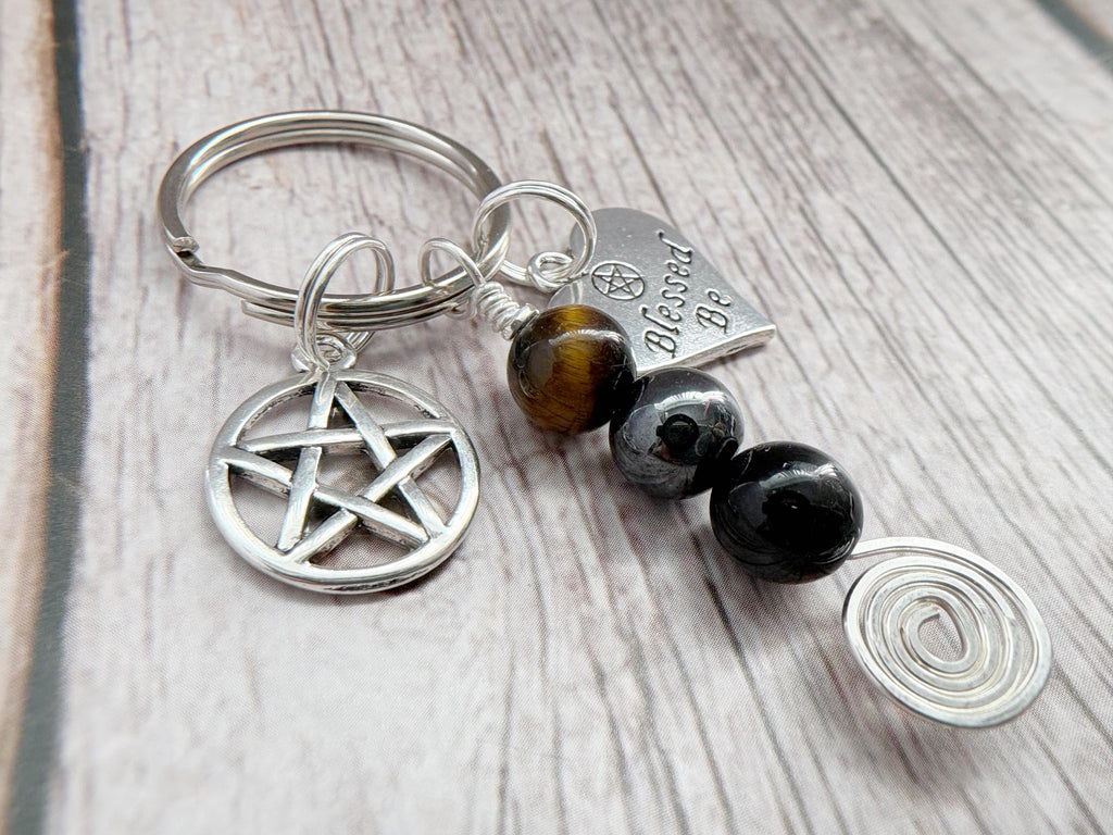 Soul Shield Keyring | Build Your Own | Personalised Crystal Emotional Gift | Strength Within