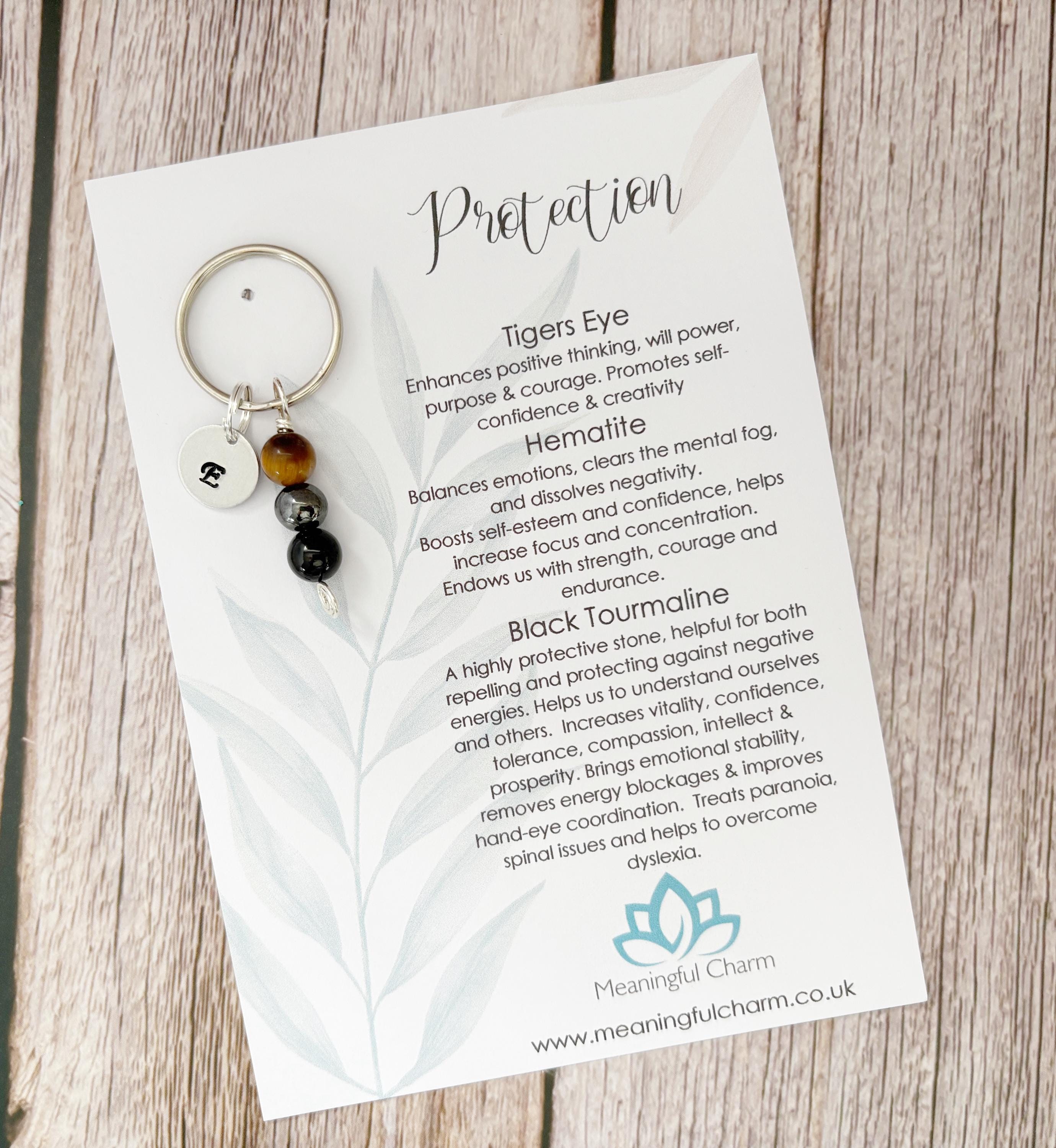 Soul Shield Keyring | Build Your Own | Personalised Crystal Emotional Gift | Strength Within