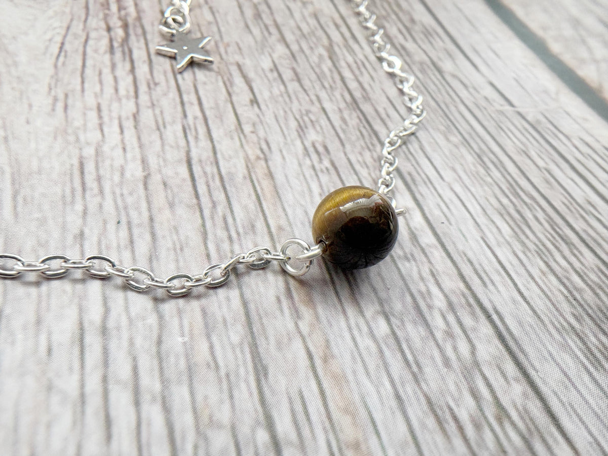 Tigers Eye Bracelet or Anklet | Crystal Dainty Chain | Dream & Believe