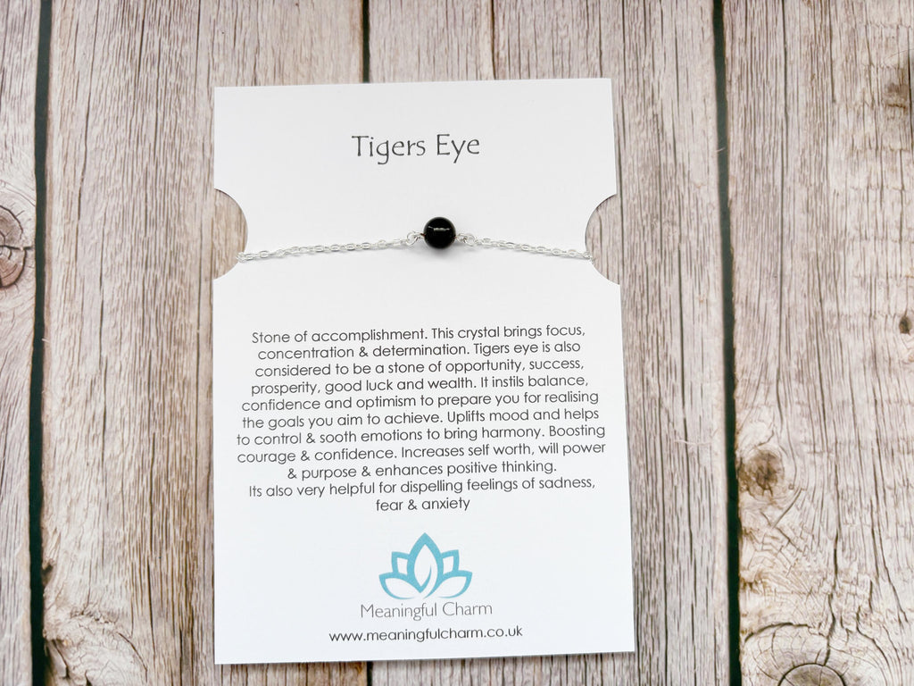 Tigers Eye Bracelet or Anklet | Crystal Dainty Chain | Dream & Believe