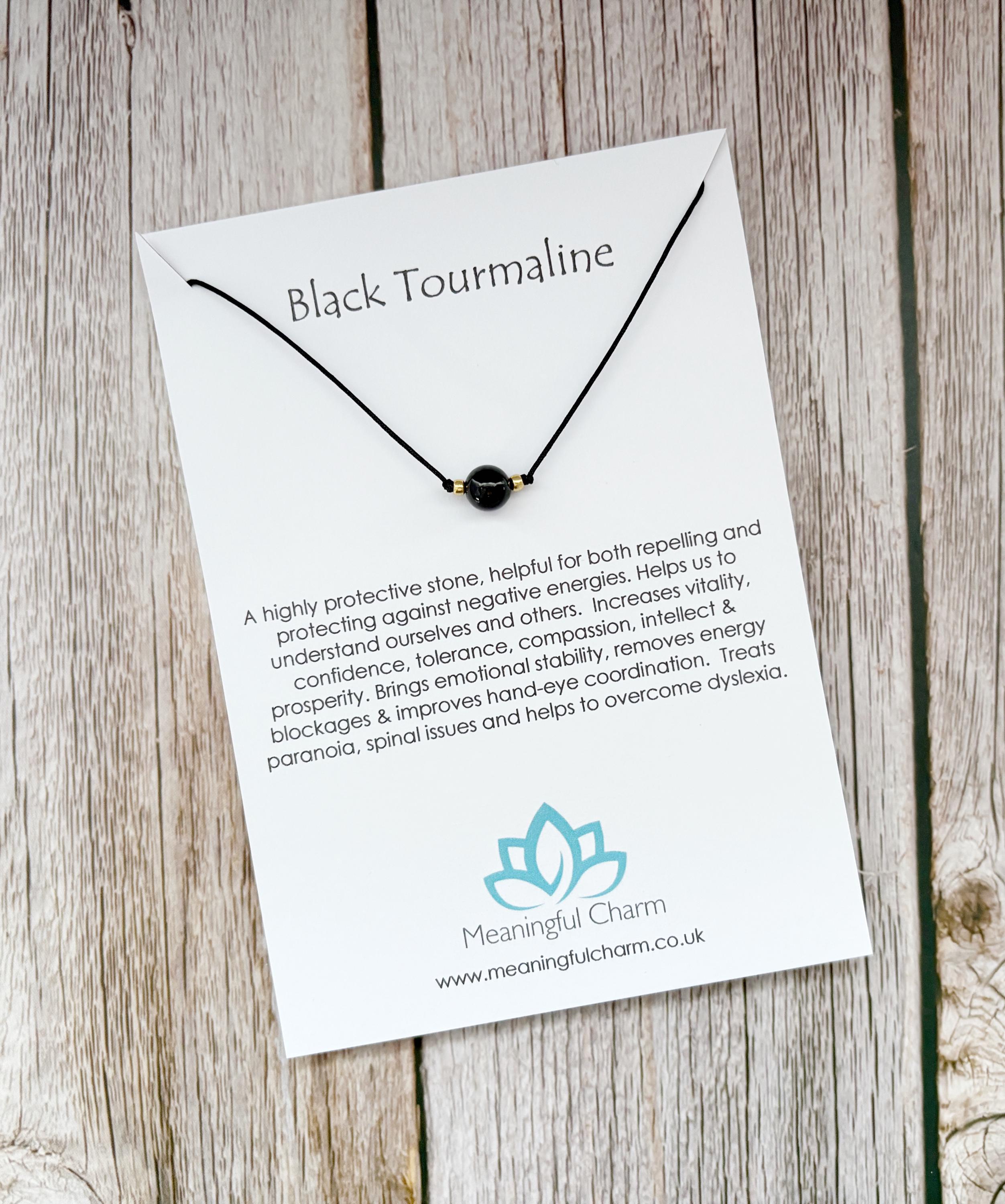 Soul Shield | Black Tourmaline Choker | Deflect Crystal Emotional Gifts | Strength Within