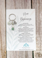Personalised New Beginnings Crystal Keyring | Build Your Own Good Luck Gift