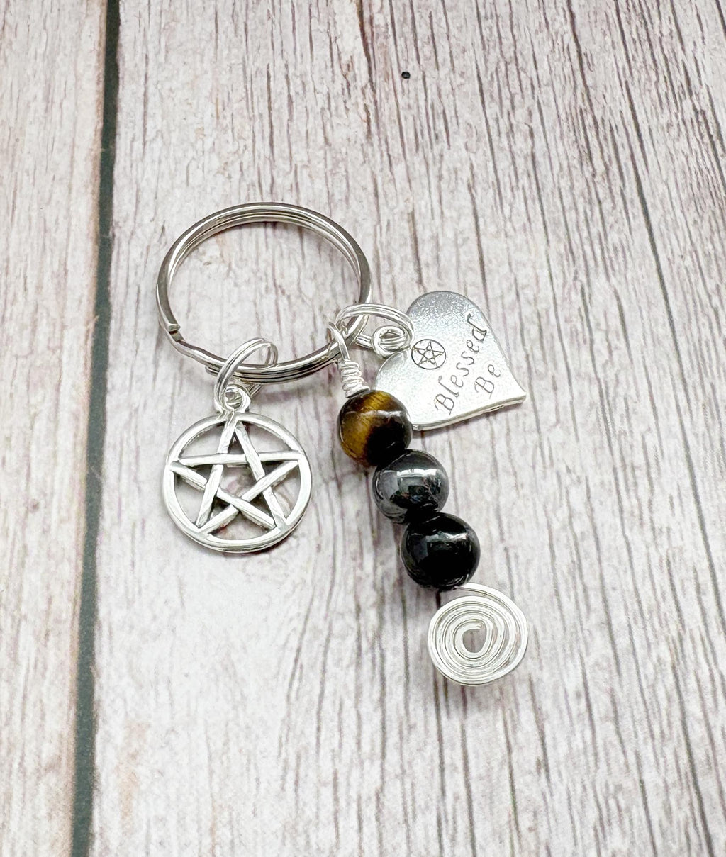 Soul Shield Keyring | Build Your Own | Personalised Crystal Emotional Gift | Strength Within