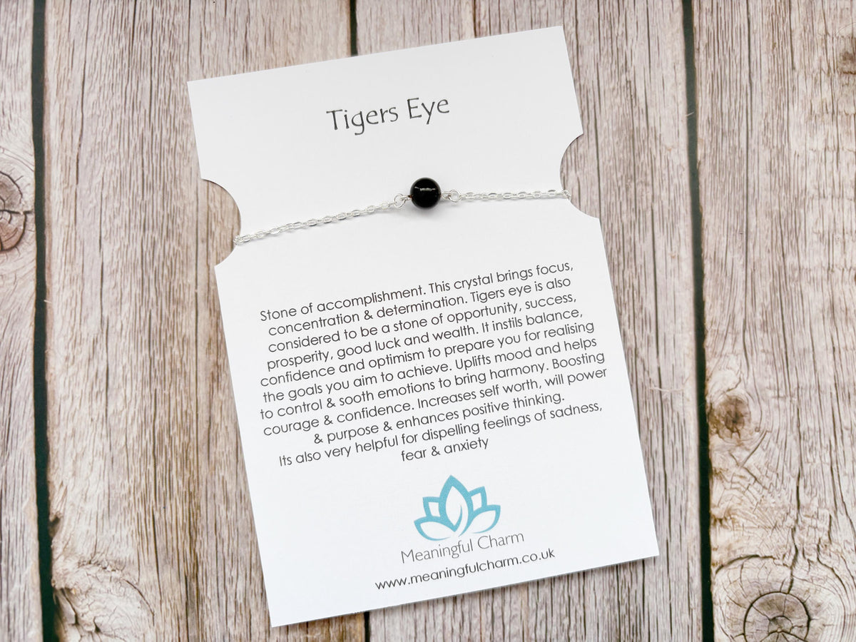 Tigers Eye Bracelet or Anklet | Crystal Dainty Chain | Dream & Believe
