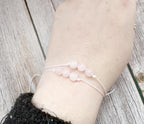 A Little Pregnancy Wish Bracelet for Baby Shower Gift | Pink Rose Quartz Crystal Sister Gifts